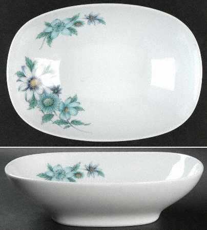 Blue Bouquet 10" Oval Vegetable Bowl