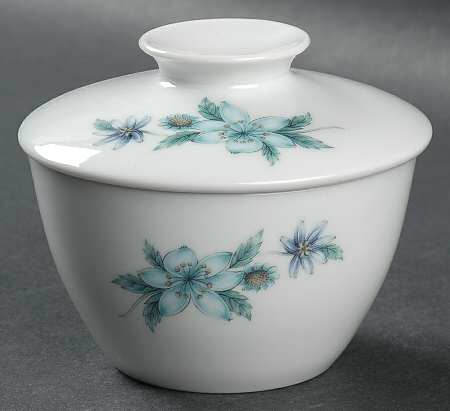 Blue Bouquet Sugar Bowl & Lid