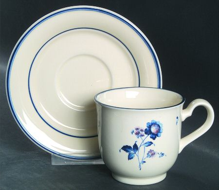 Blue Chintz Footed Cup & Saucer Set