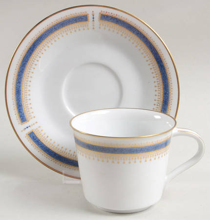 Blue Dawn (Coupe) Footed Cup & Saucer Set