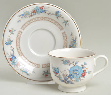 Bleufleur Footed Cup & Saucer Set