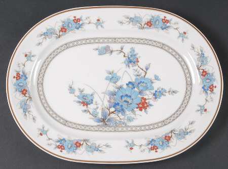 Bleufleur 12" Oval Serving Platter
