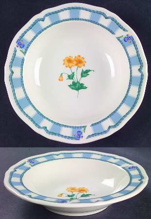 Blue Estate Rim Fruit/Dessert (Sauce) Bowl