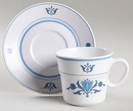 Blue Haven Flat Cup & Saucer Set by Noritake