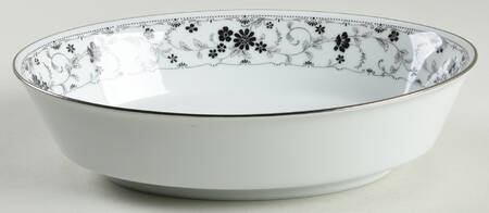 Black Lace 9" Oval Vegetable Bowl