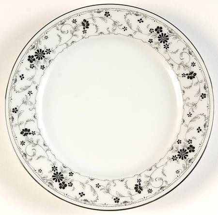 Black Lace Salad Plate