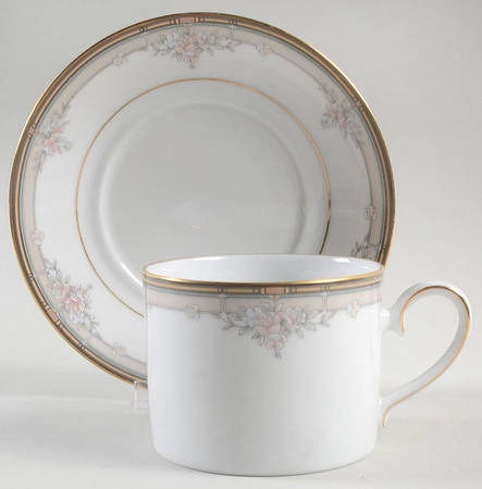 Blossom Mist Flat Cup & Saucer Set