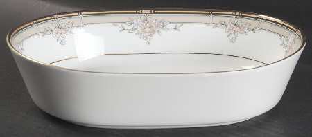 Blossom Mist 9" Oval Vegetable Bowl