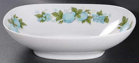 Blue Orchard 10" Oval Vegetable Bowl