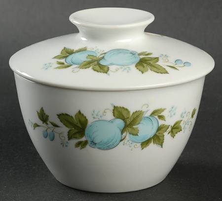 Blue Orchard Sugar Bowl & Lid
