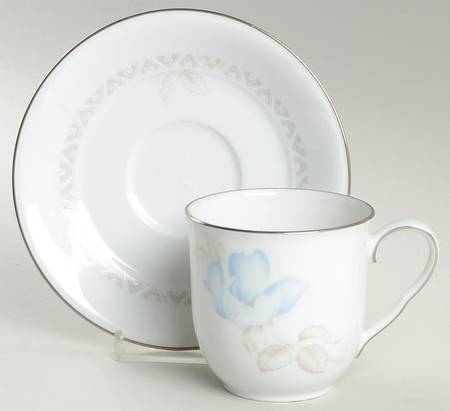 Blue Orient Flat Cup & Saucer Set
