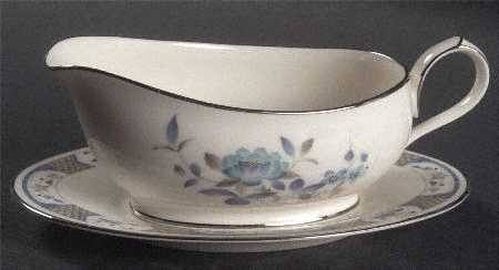 Blue Peony Gravy Boat & Underplate