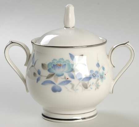 Blue Peony Sugar Bowl & Lid