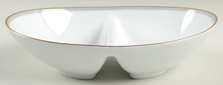Blair Rose 10" Oval Divided Vegetable Bowl