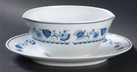 Blue Rhapsody Gravy Boat with Attached Underplate