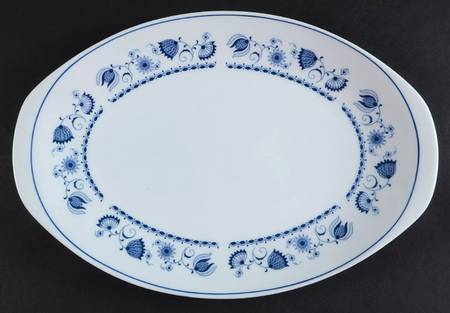 Blue Rhapsody 14" Oval Serving Platter