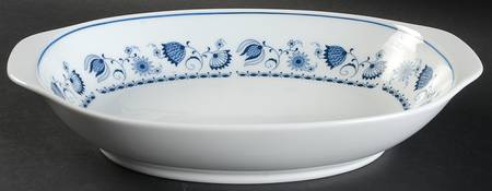 Blue Rhapsody 11" Oval Vegetable Bowl