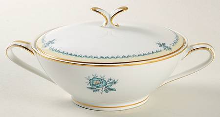 Blue Rose Sugar Bowl & Lid