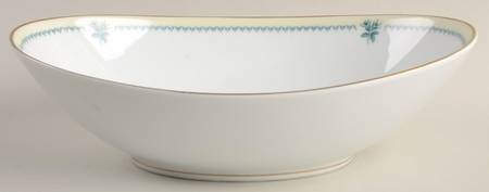 Blue Rose 10" Oval Vegetable Bowl