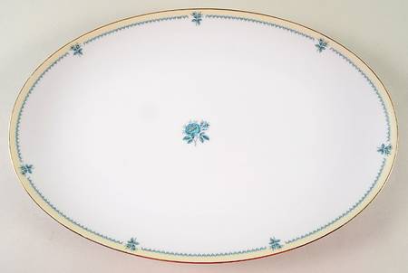 Blue Rose 16" Oval Serving Platter