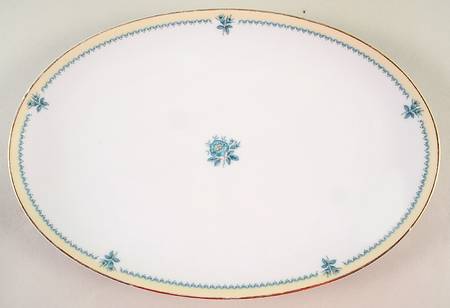 Blue Rose 12" Oval Serving Platter