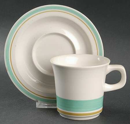 Blue Sky Flat Cup & Saucer Set