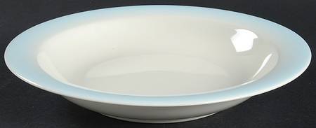 Blue Sky Glow Rim Soup Bowl
