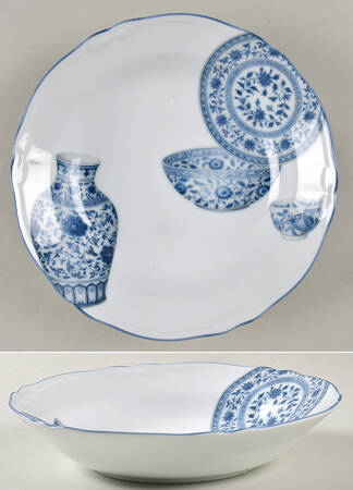 Blue Treasures Coupe Soup Bowl