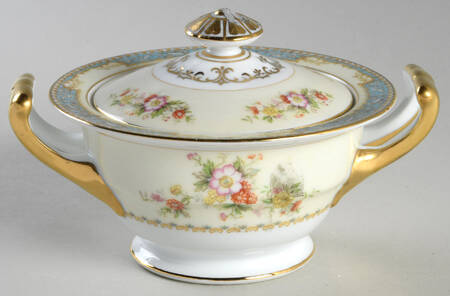 Bluedawn (#622, Rim) Sugar Bowl & Lid by Noritake