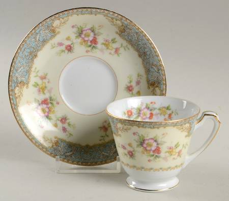 Bluedawn (#622, Rim) Footed Demitasse Cup & Saucer Set