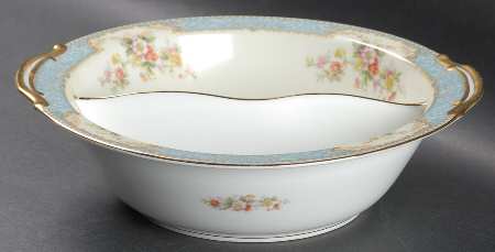 Bluedawn (#622, Rim) 10" Round Divided Vegetable Bowl