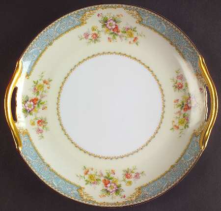 Bluedawn (#622, Rim) Handled Cake Plate by Noritake