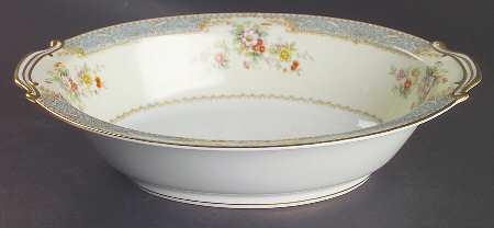 Bluedawn (#622, Rim) 10" Oval Vegetable Bowl by Noritake
