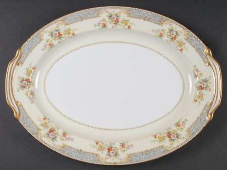 Bluedawn (#622, Rim) 16" Oval Serving Platter