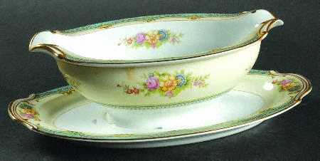 Bluaster Gravy Boat with Attached Underplate