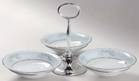 Blueridge 7" x 12" 3-Part Relish & Metal Stand (FR) HC