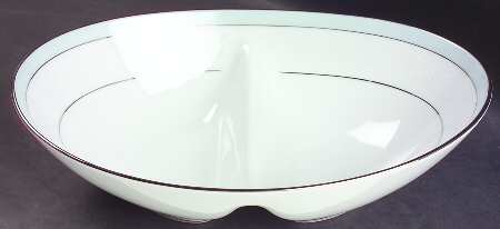 Brandon 10" Oval Divided Vegetable Bowl