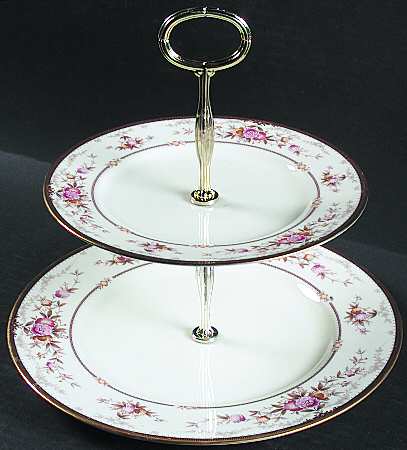 Brently 6 5/8"-10"  2 Tiered Serving Tray (Dp, Sp) HC