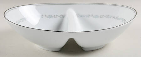 Brooklane 10" Oval Divided Vegetable Bowl