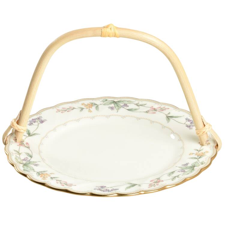 Brookhollow 5 3/8"-5 5/8" Bamboo Handled Serving Plate  HC