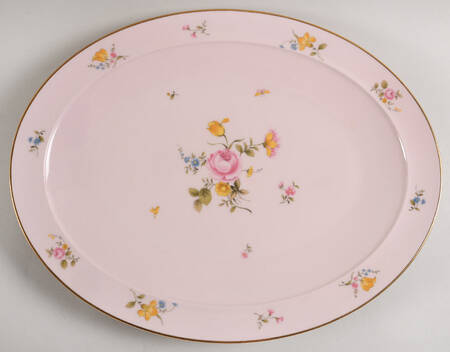 Bridal Rose 16" Oval Serving Platter