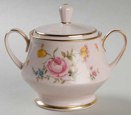 Bridal Rose Sugar Bowl & Lid