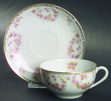 Bridal Rose Flat Cup & Saucer Set