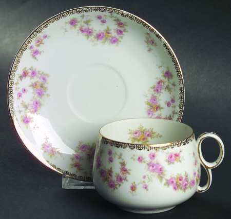 Bridal Rose Flat Cup & Saucer Set