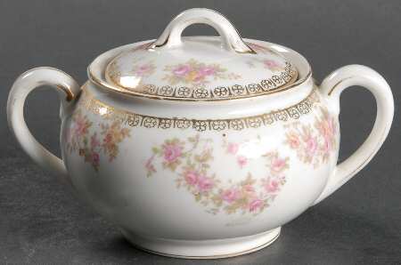 Bridal Rose Mini Sugar Bowl & Lid