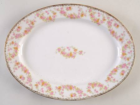 Bridal Rose 11" Oval Serving Platter