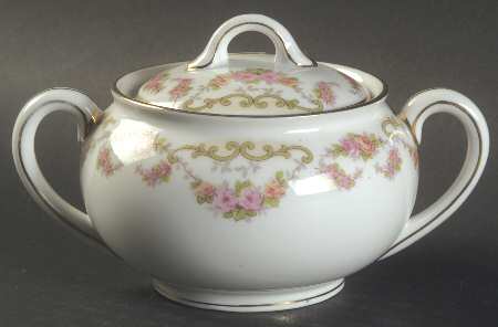 Bridal Wreath Mini Sugar Bowl & Lid