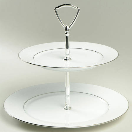 Buckingham 2 Tiered Serving Tray (Dinner & Salad Plate)