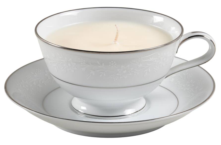 Buckingham Scented Cup & Saucer Candle-Lavender  HC
