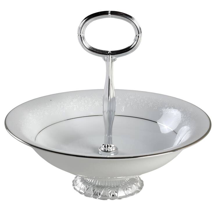 Buckingham 6"-7" Handled Footed Nut Dish HC